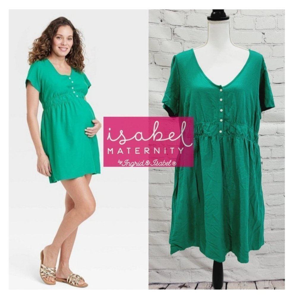 Isabel Maternity, Women's Woven Mini Maternity Dress (size XL), DR6-AP